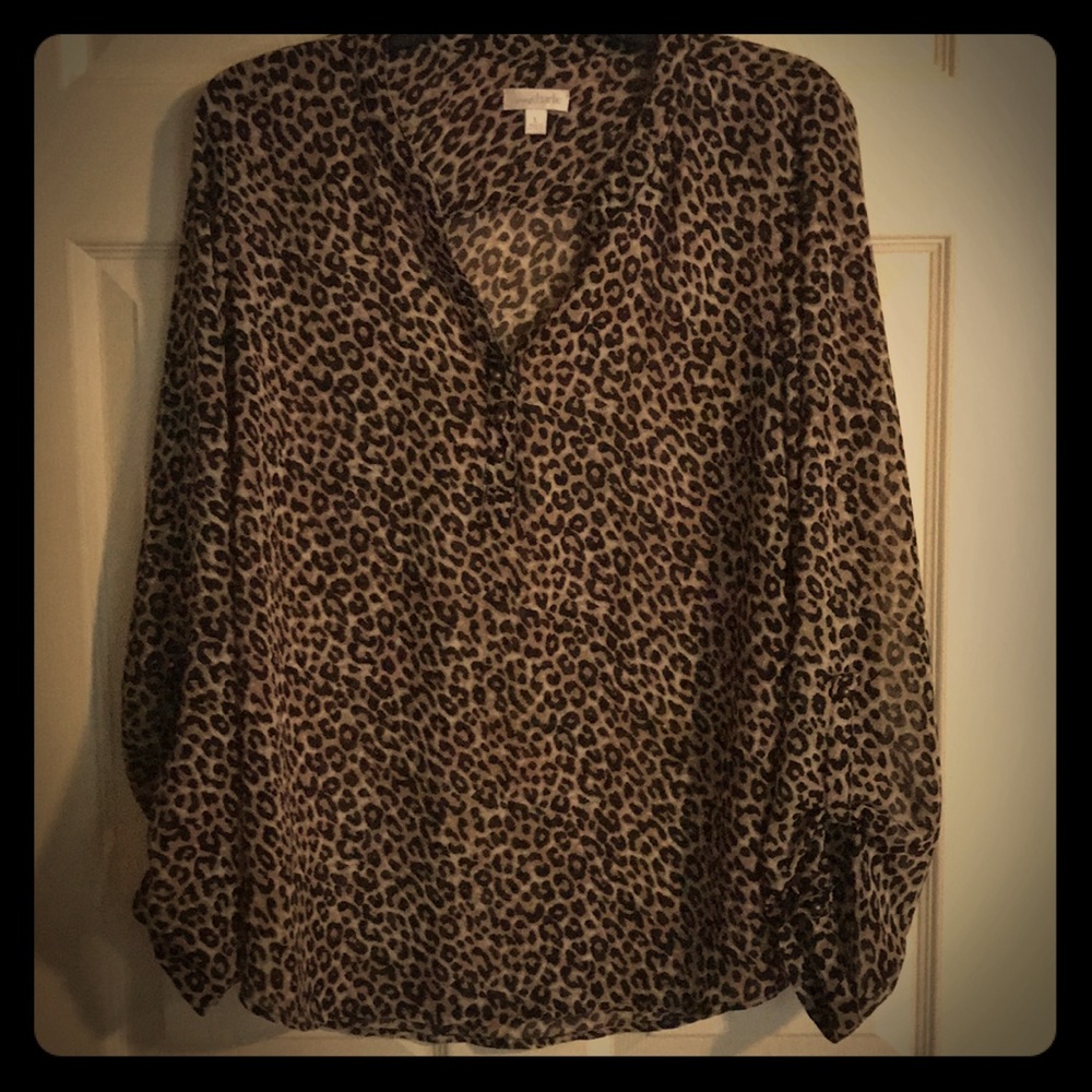 Charming Charlie leopard print blouse